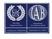 ISO 9001 registered firm and IAB accreditation marks